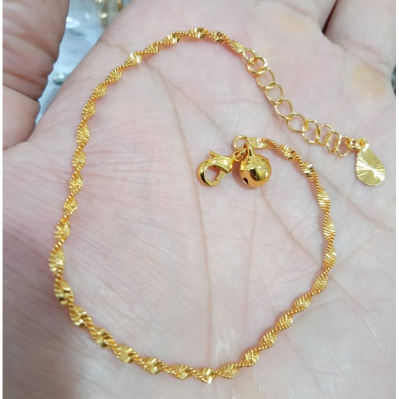 Gelang tangan xuping wanita berlapis emas uk18cm