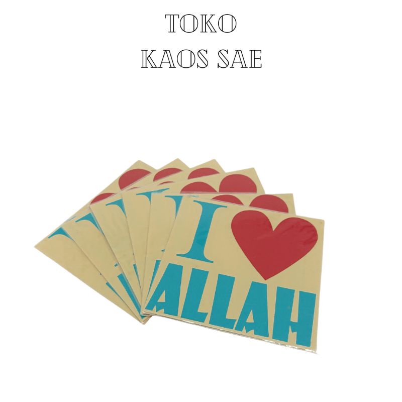 

Stiker Cutting I Love Allah Keren Stiker ALLAH