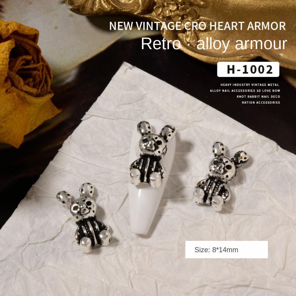Mxbeauty Dekorasi Kuku Logam Fashion Cinta Hati Manikur Aksesoris Alloy 3D Nail Jewelry