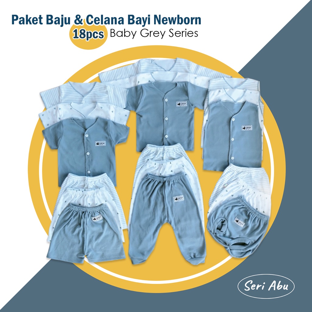 Paket Premium Baju Celana Bayi Newborn 18pcs