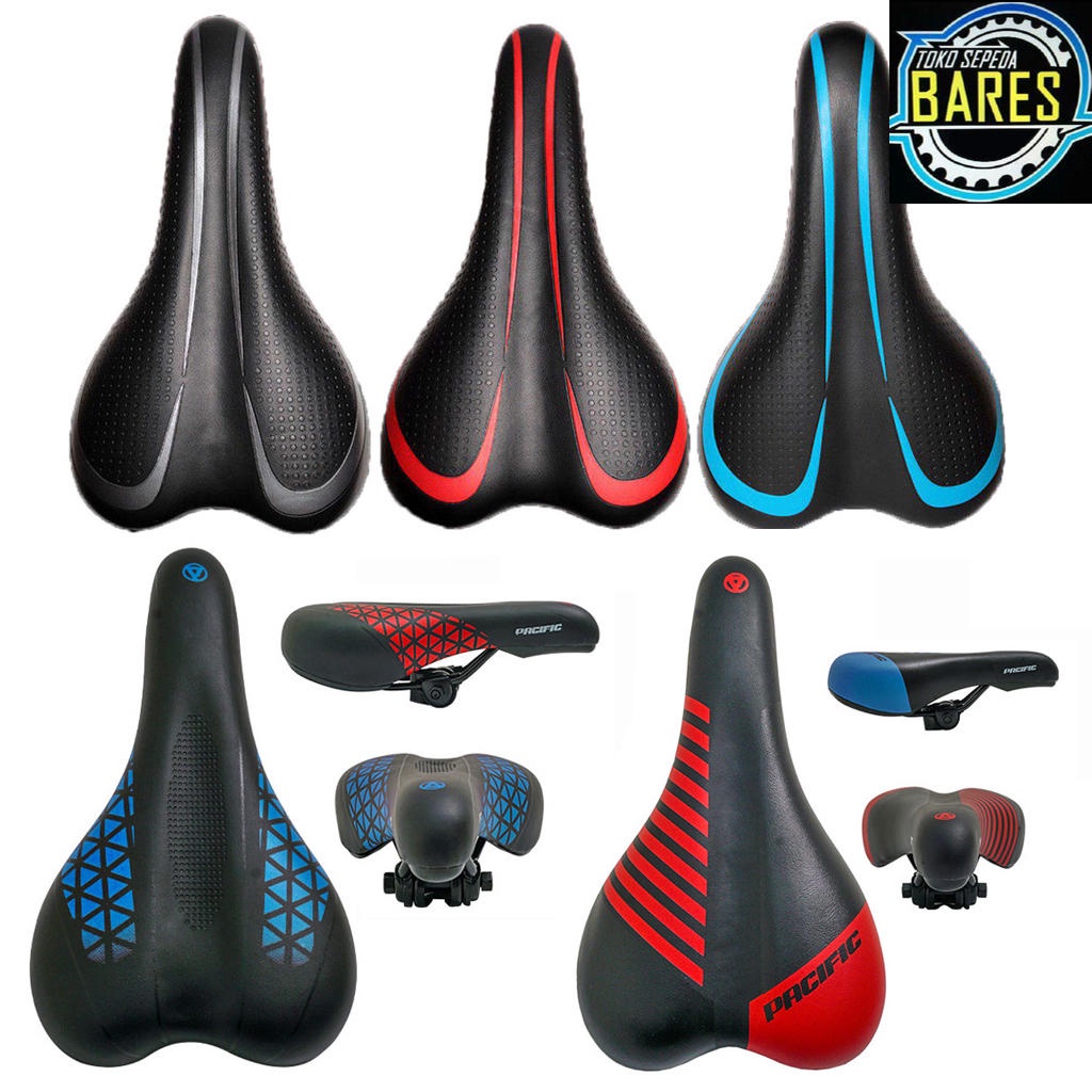 Sadel / Jok Sepeda MTB / BMX / Lipat Pacific SP-H163 / SP-H164 / SP-H113 / SP-H117 BK / Saddle