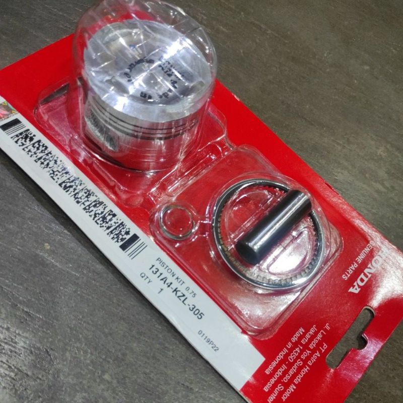 piston kit kzl beat fi injeksi 2013 -2014 scoopy fi injeksi stater kasar KZL uk 75 original AHM