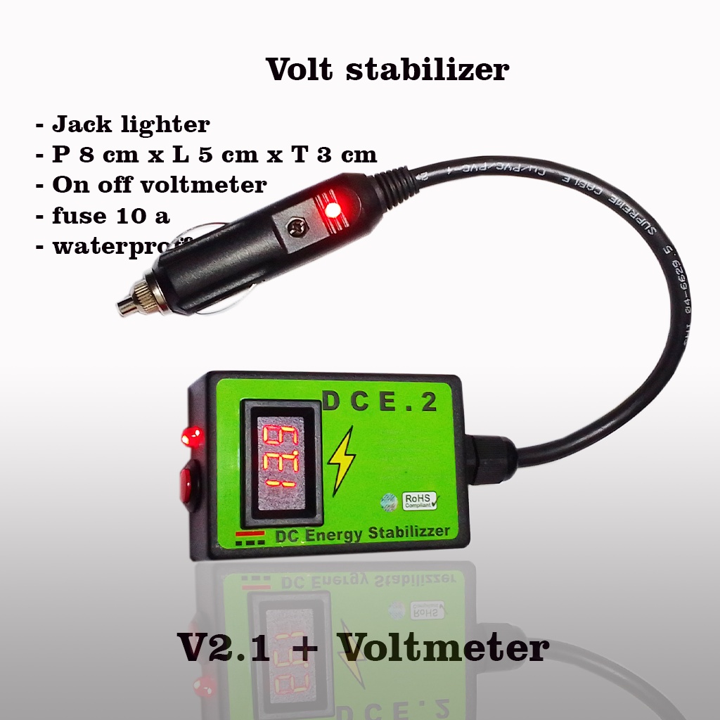 stabilizer aki acu accu motor stabilzer aki mobil stabilizer motor mobil + volt meter