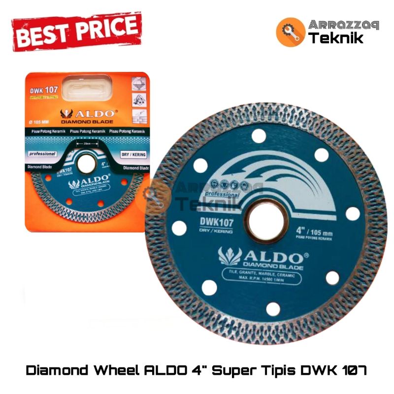 Diamond Wheel ALDO 4" Super Tipis DWK 107 Mata Gerinda Potong Keramik