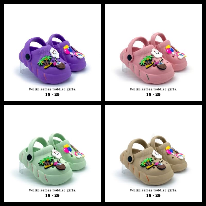 Sandal anak perempuan sandal baby girls selop tali belakang sandal anak lucu sandal baim