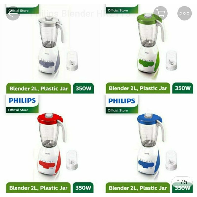 BLENDER PHILIPS 2L HR 2115 / BLENDER PHILIPS HR 2115 MODEL LAMA