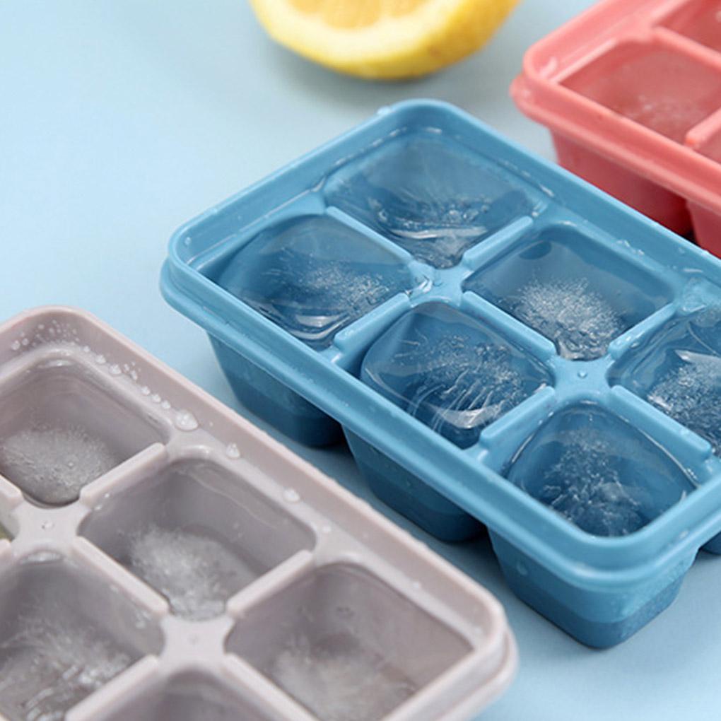 3pcs 15kisi Food Grade Silicone Ice Tray Rumah Dengan Tutup DIY Cetakan Es Batu Bentuk Persegi Pembuat Es Krim Dapur Bar Aksesoris