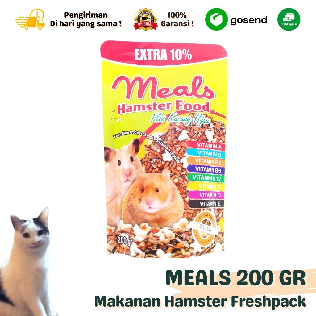 Makanan Hamster MEALS 200 GR Premium Freshpack