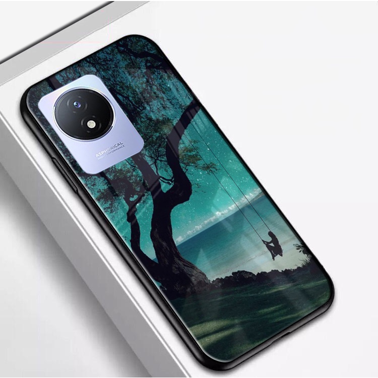 (Q23) Softcase Vivo Y02 - Softcase Kaca Vivo Y02 - Case Aesthetic Vivo Y02 - Case keren Vivo Y02 - C