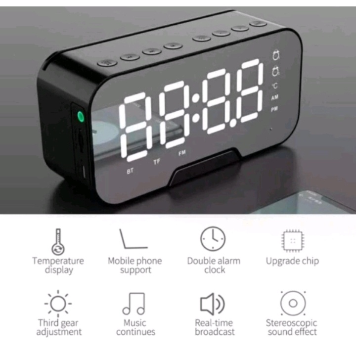 S7 Speaker Bluetooth Alarm Clock Wireless