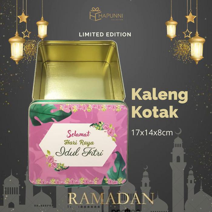 

Kotak Lebaran Toples Kaleng Idul Fitri 17X14X8Cm Pink Leaves Hapunni 074