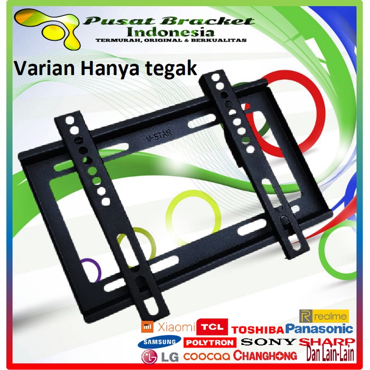 Bracket TV LED universal 14&quot; s/d 40&quot; Bisa nunduk dan tegak 100% Besi cocok banyak merk TV