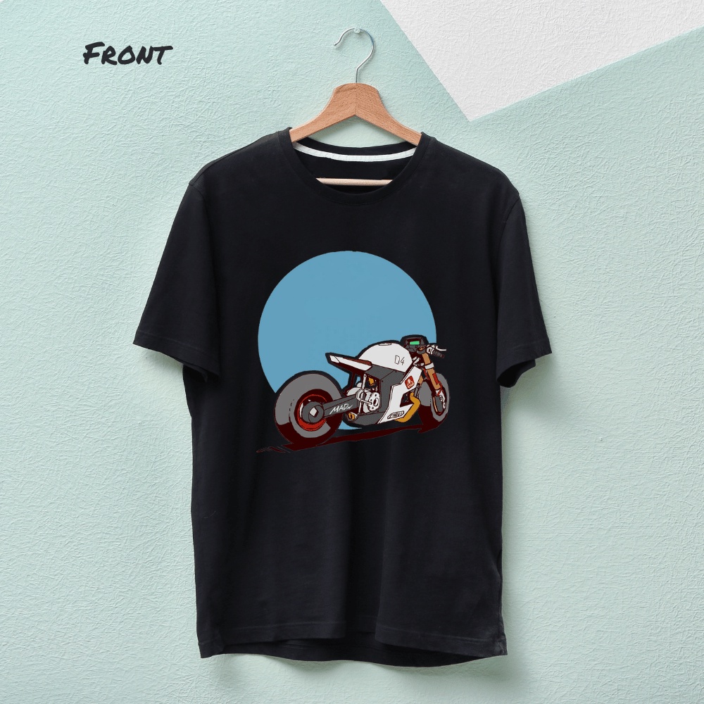 Kaos Pria Combed 30s Motorcycle Mad