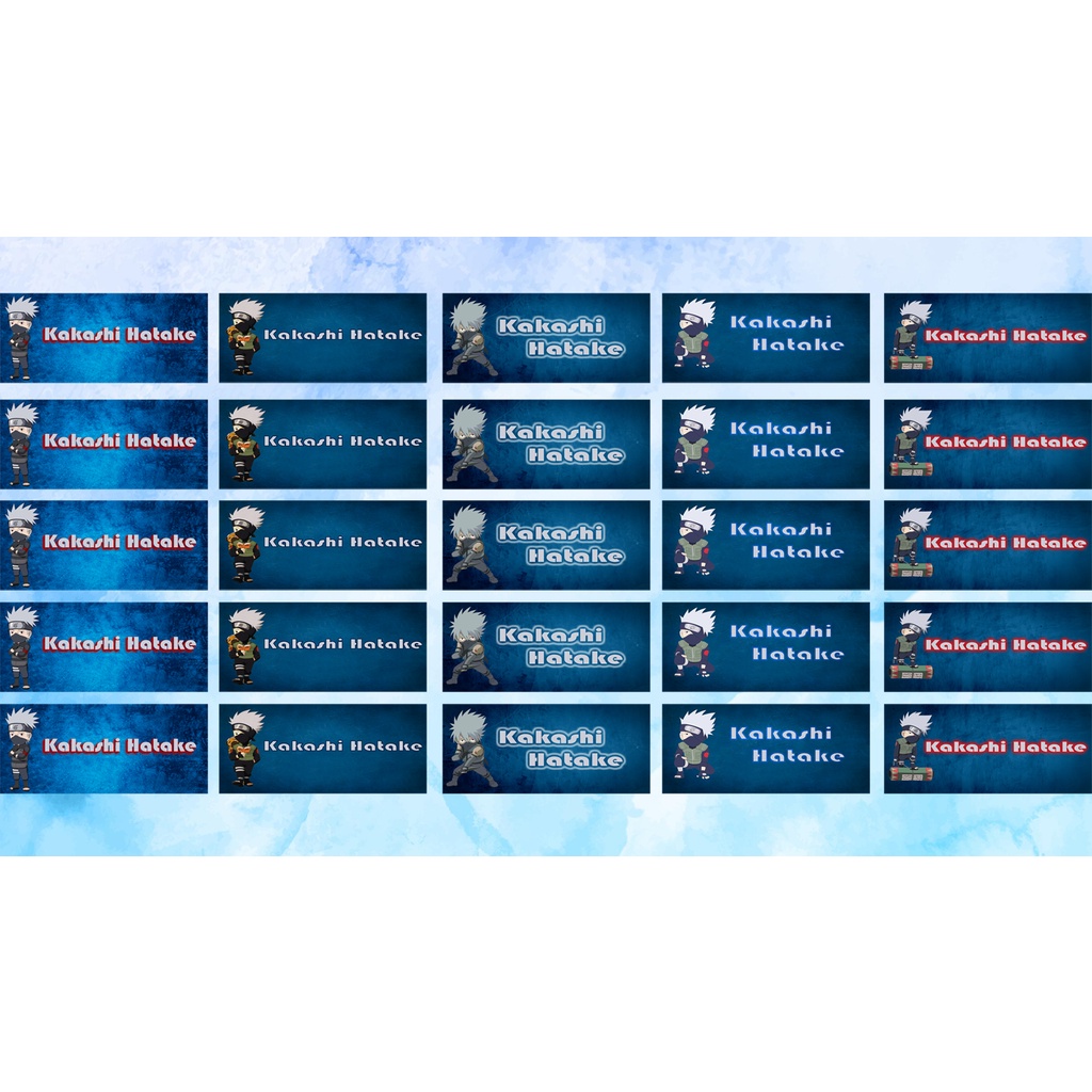

Sticker Nama / Sticker Anime / Label Nama Anime Kakashi Hatake 1