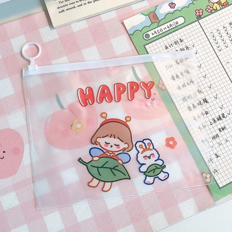 

Kotak Pensil / Pouch Transparan Motif Girl (SSS)