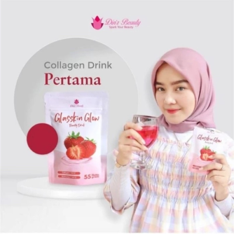 GLASSKIN GLOW DRINK BY DINZ BEAUTY COLLAGEN PENCERAH TUBUH