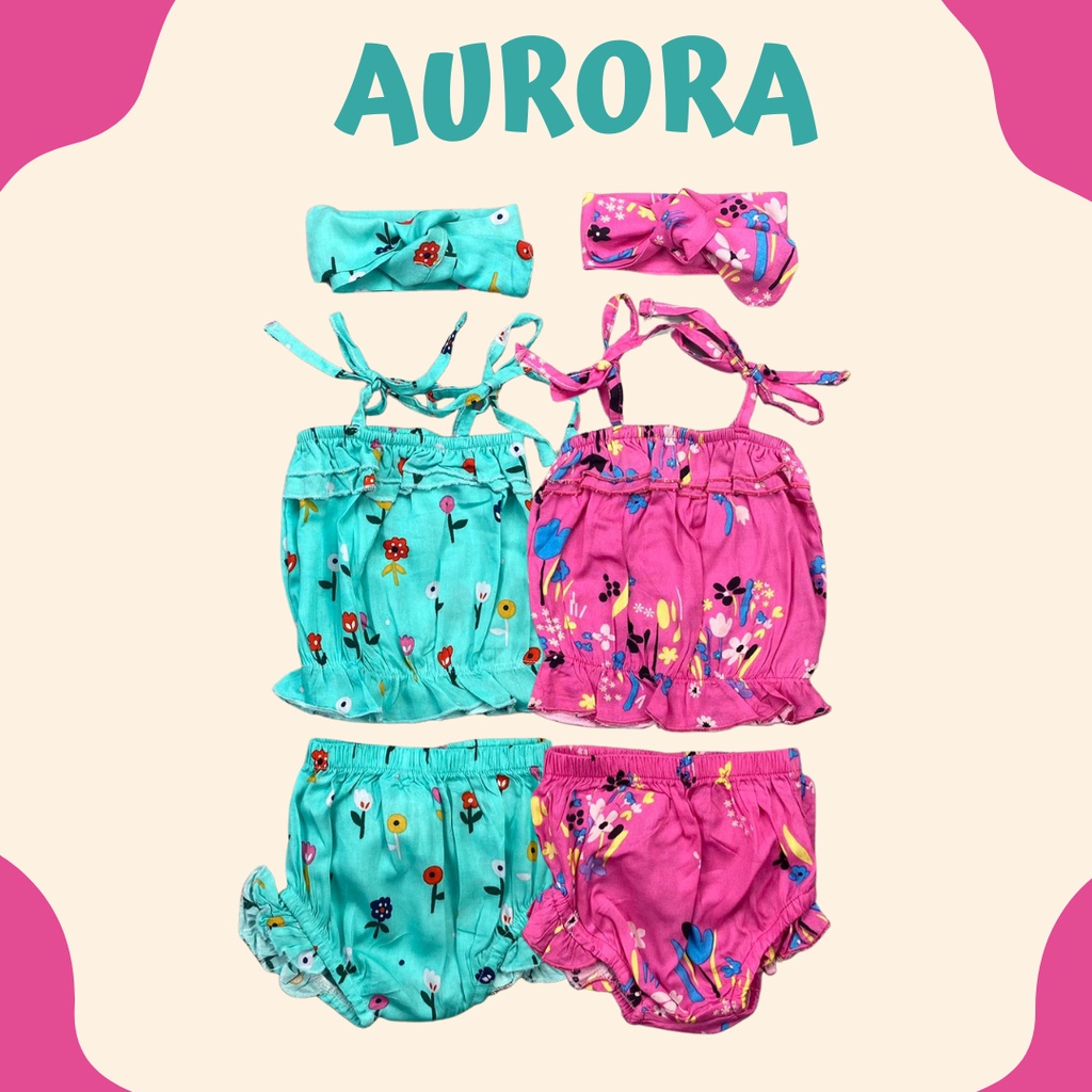 3-15 BLN SETELAN BAYI AURORA FREE HEADBAND Little Koda 3In1 SET (SNI) v2