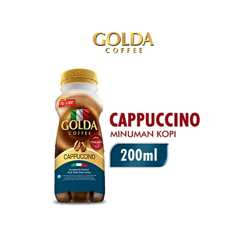 

GOLDA CoffeeCappucino Kopi Siap Minum Botol 200ML x 3Pcs