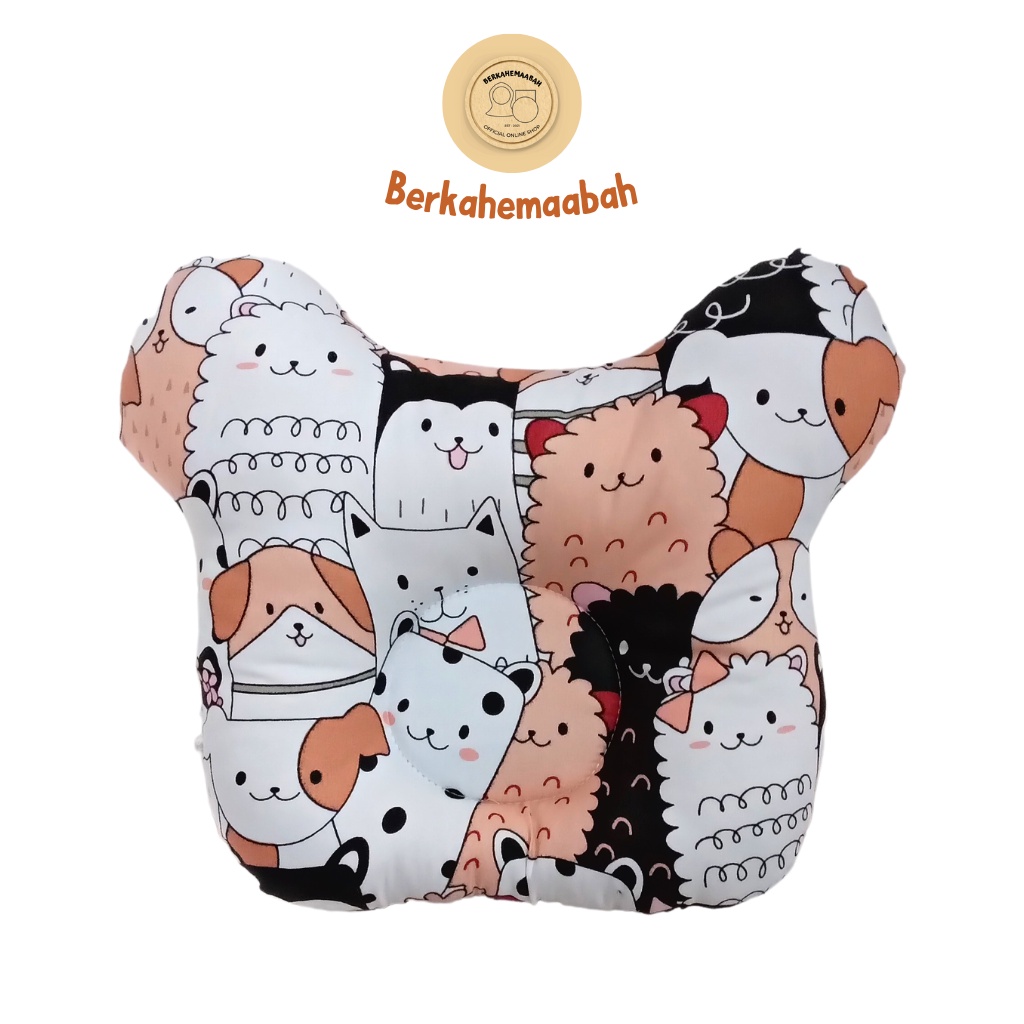 (DOG&amp;CAT COKLAT) Bantal Bayi Anti Peyang Mickey Series | Bantal Bayi | Flat Head Prevention Pillow | Bantal Mickey Series