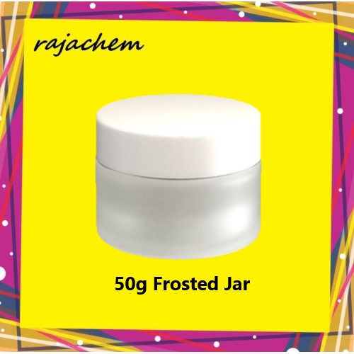 Pot Kaca Frosted 50g Tutup Putih 50 g Glass Frosted Jar