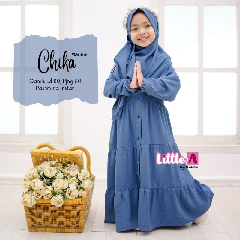 Terbaru Dari Little A Chika Set Kids Original Produk By Little A Gamis Ld 80 PJ 80