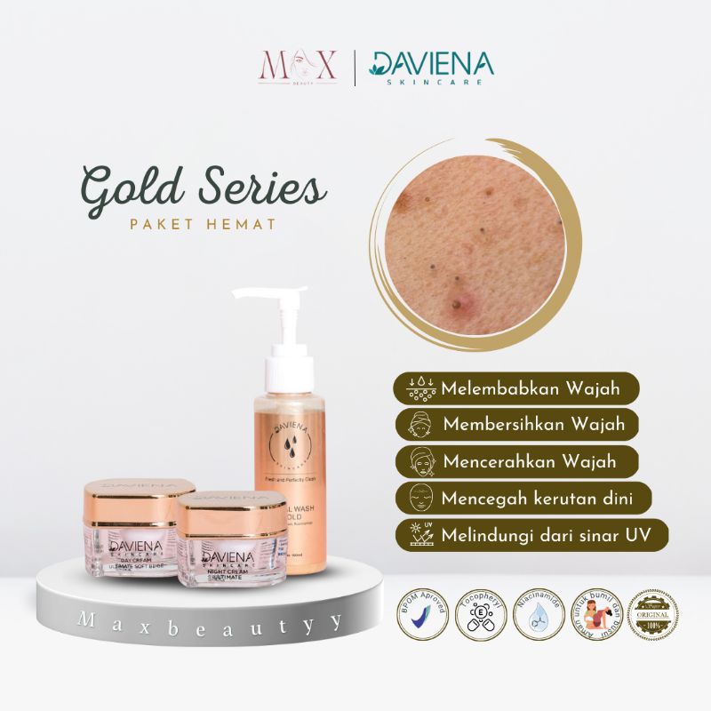 Daviena Skincare Paket Hemat Gold Series