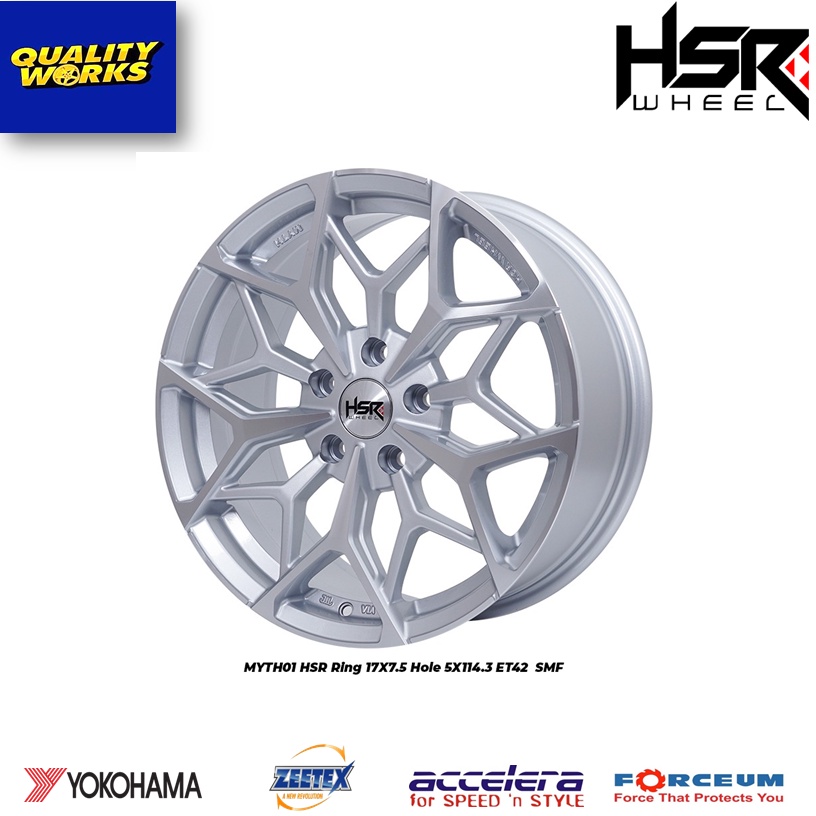 Velg Suzuki Xl7 ring 17 HSR MYTH01 R17X75 H5X114,3 ET42 Silver polish
