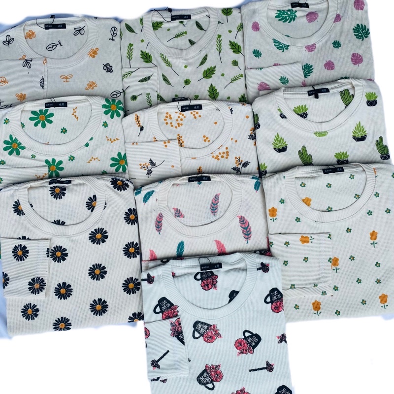 Kaos Motif Wafel,katun &amp; rib premium