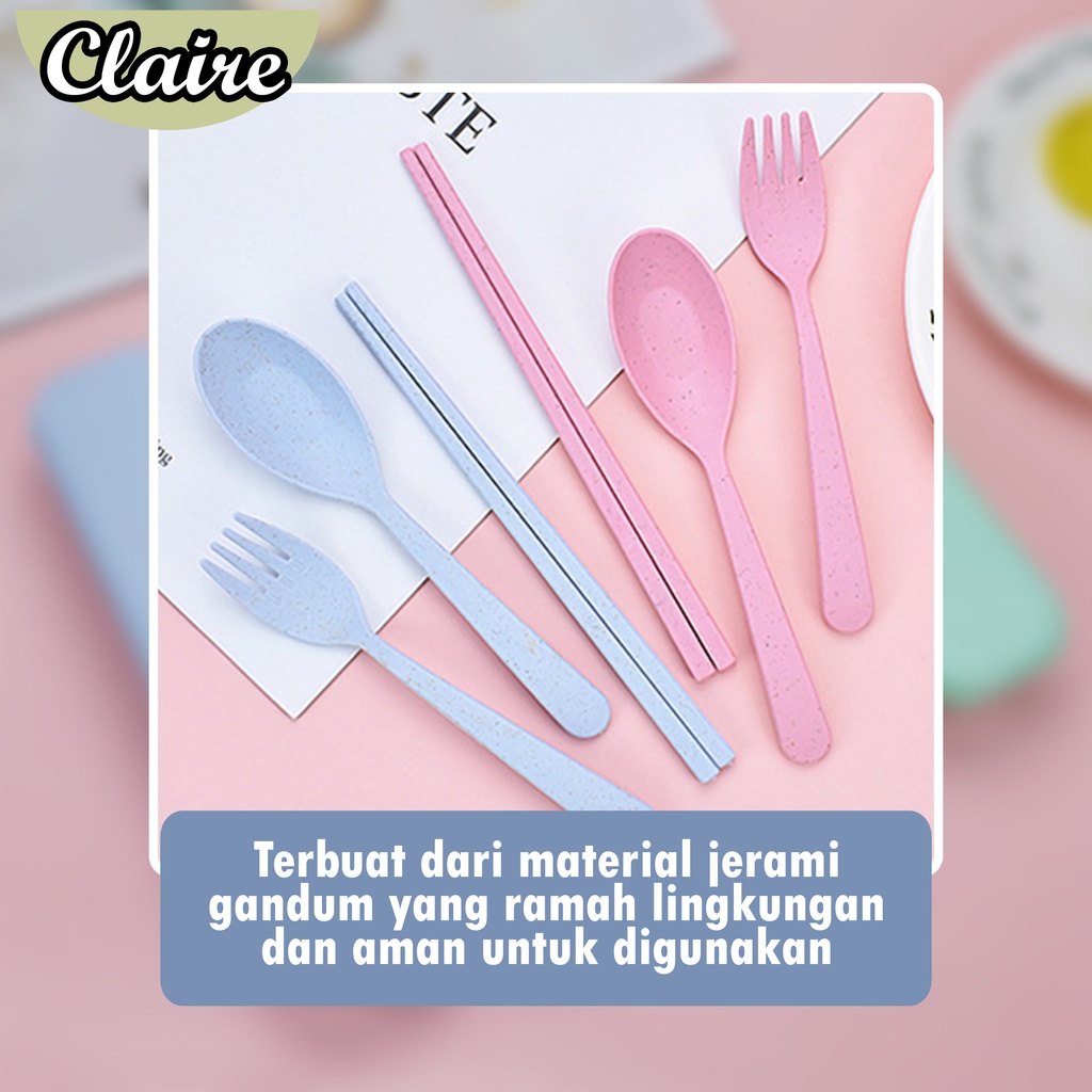 PALING MURAH !!! Set Alat Makan Sendok Garpu Sumpit Jerami - SET SENDOK GARPU TRAVEL MURAH