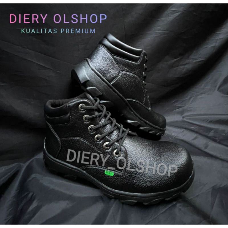 sepatu safety Kickers boots pria, sepatu safety boots kerja proyek pria,sepatu safety riding pria