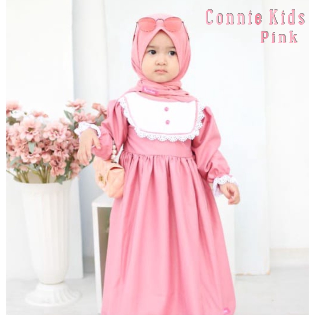 FenishaStore Connie Kid's Dress Muslim Anak Perempuan Terbaru Usia 3-5 Tahun