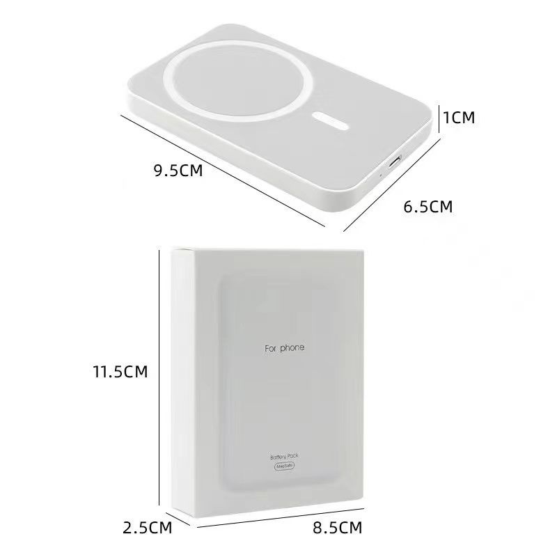 Magsafe Wireless Power Bank / Battery Pack Iphone / Powerbank Wireless / Powerbank Tempel Iphone