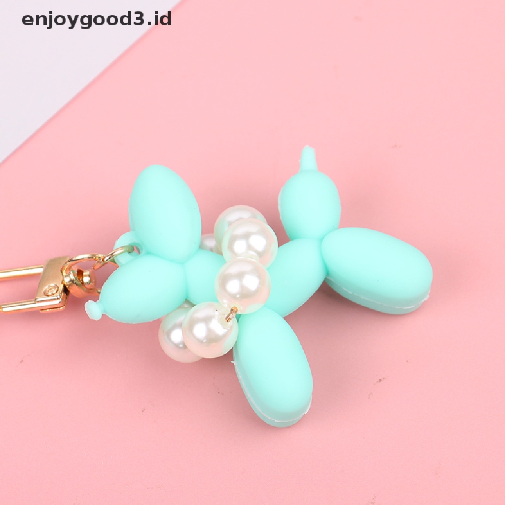 [Rready Stock] Mutiara Ponsel Rantai Lucu 3D Anjing Telepon Kasus Rantai Liontin Pergelangan Tangan Tali Gantung (ID)