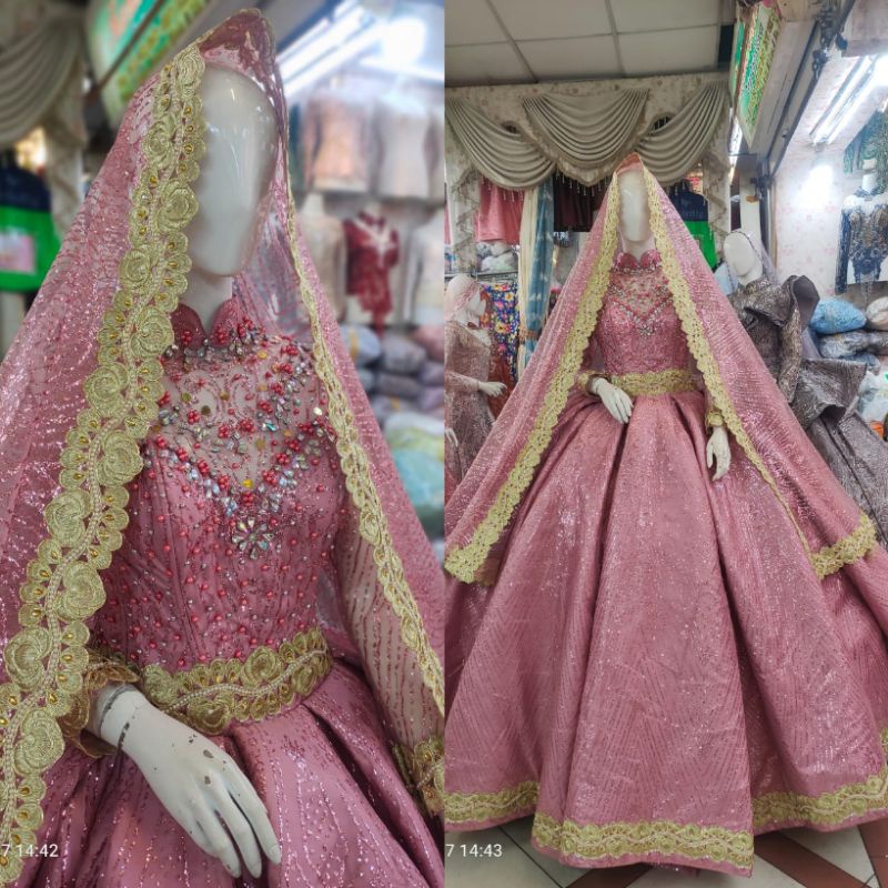 GAUN  PENGANTIN BARBIE INDIA  BEREKOR | BAJU PENGANTIN PRINCESS | GAUN MODREN CANTIK | GAUN MEWAH