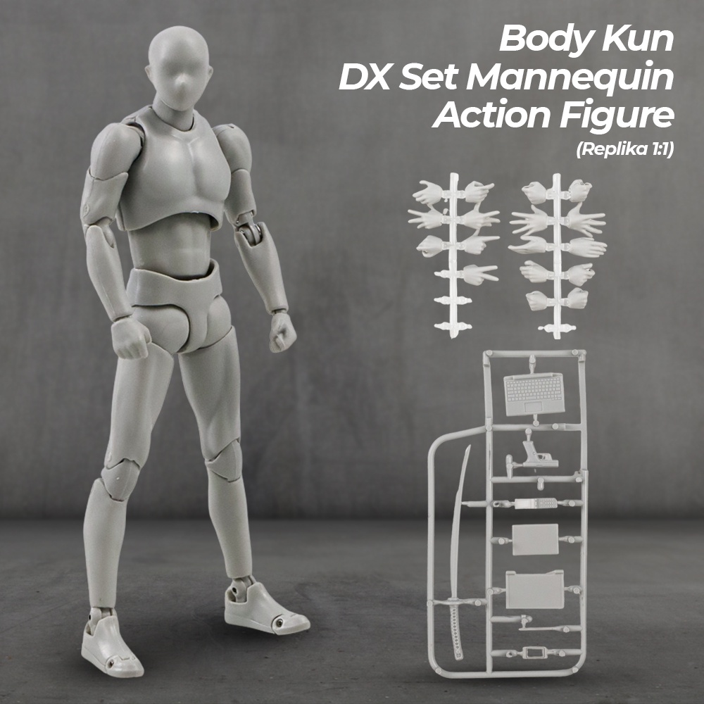 Body Kun DX Set Mannequin OMTHMNGY Action Figure Male Model  - Gray