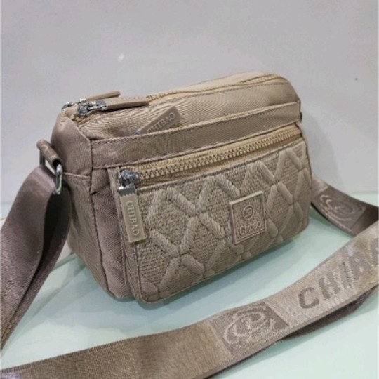 tas cewek IMPORT WANITA 5 RUANGAN ORI MERK CHIBAO 0071 AB krem I5F3 anak perempuan Murah PROMO besar