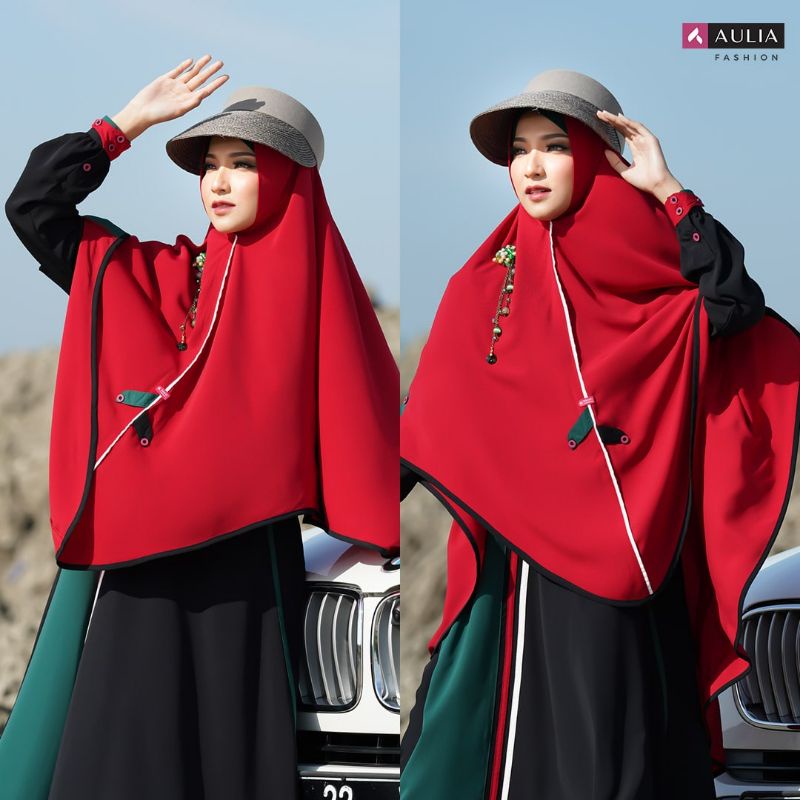 SET GAMIS AULIA PALESTINE 2 BLACK RED