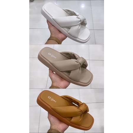 sandal wanita pita hak rendah original by st yves