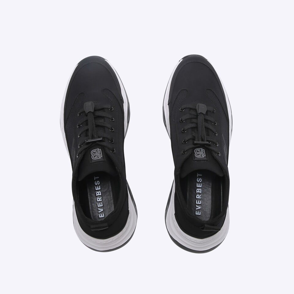 EM05 SEPATU SNEAKER EVERBEST PRIA ORIGINAL CASUAL KETS BRANDED HITAM