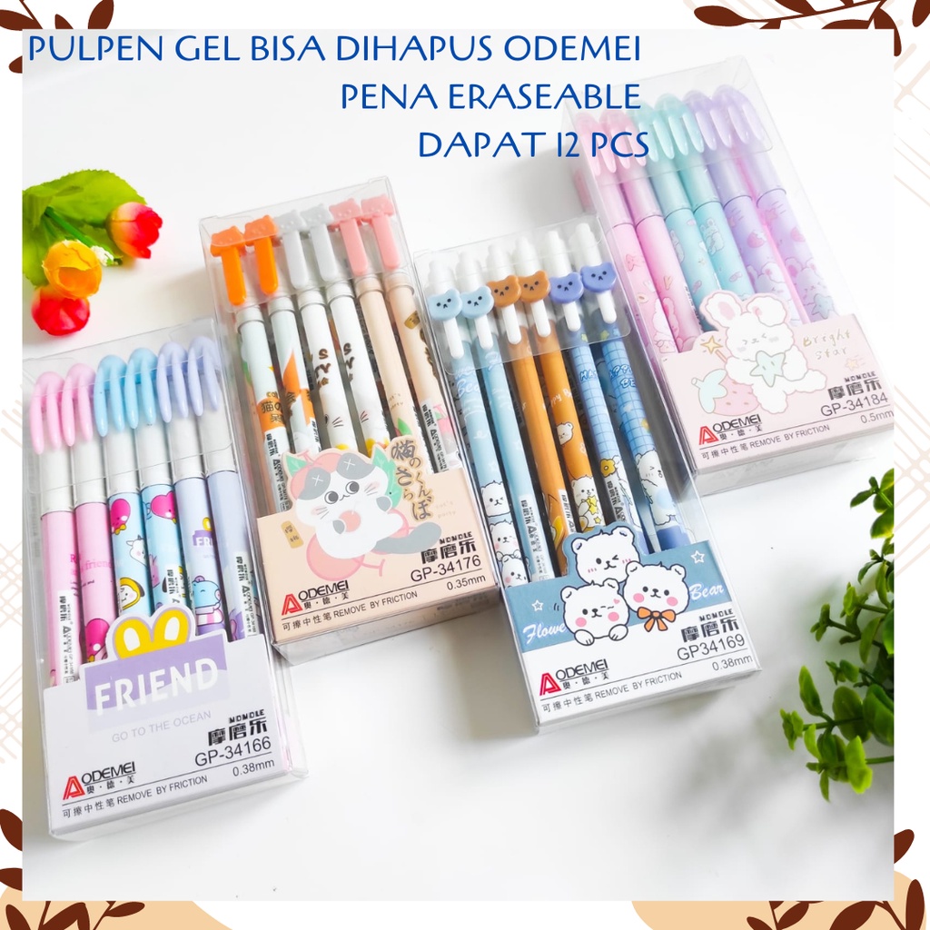SELUSIN PULPEN GEL BISA DIHAPUS ODEMEI PENA ERASEABLE TINTA PEN BOLPEN