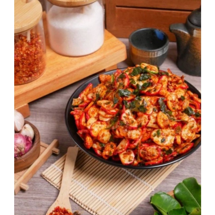 

Kerupuk jablay / Pelangi warna warni pedas 100 grm dan 200 grm