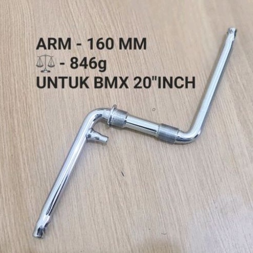 ARM GIR LANGSUNG AS TENGAH SEPEDA BMX 20 INCH 20INCH BESI AS ROTEL ENGKOL