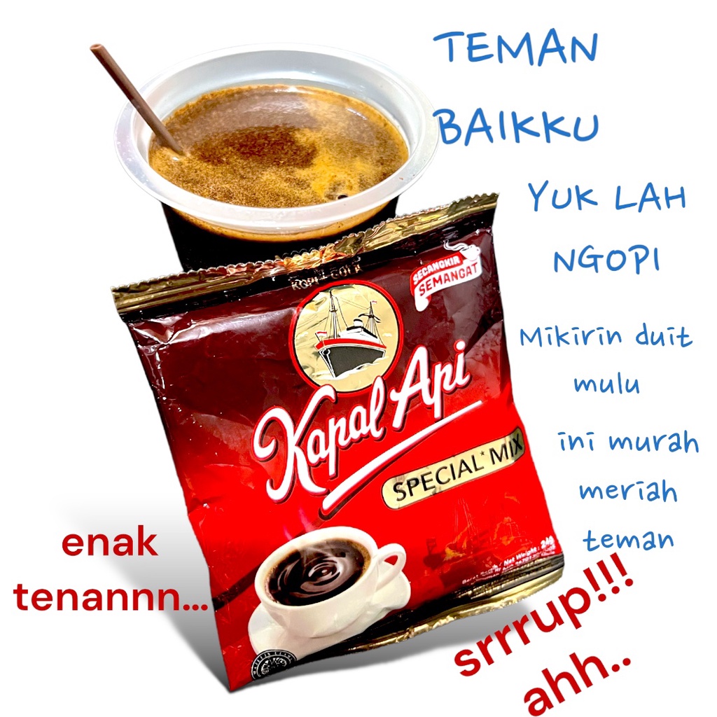 KOPI KAPAL API 1 RENCENG ISI 10 PCS