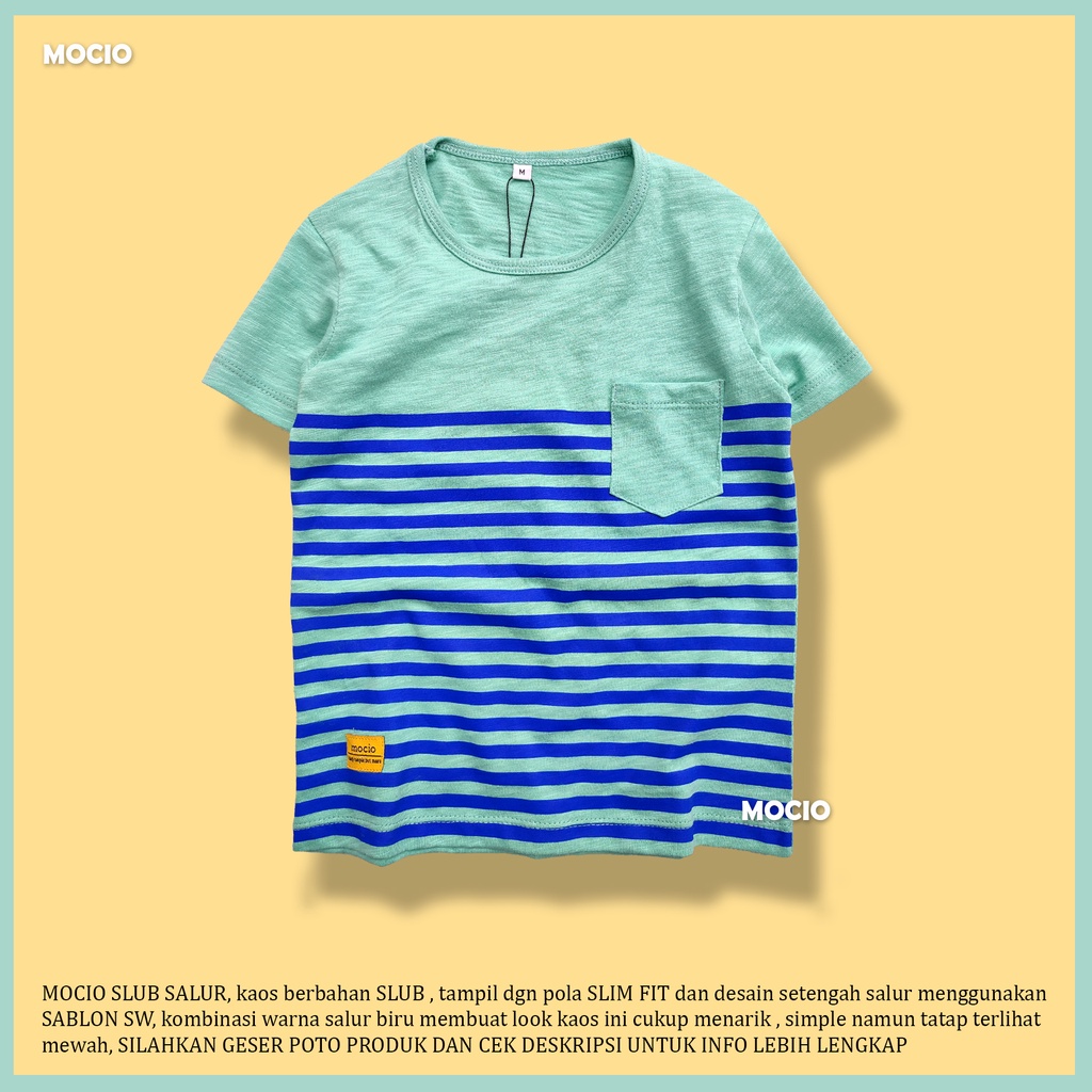 MOCIO SLUB SALUR - kaos anak - pakaian anak - baju distro anak - kaos distro anak - kaos anak keren - usia 1-12th