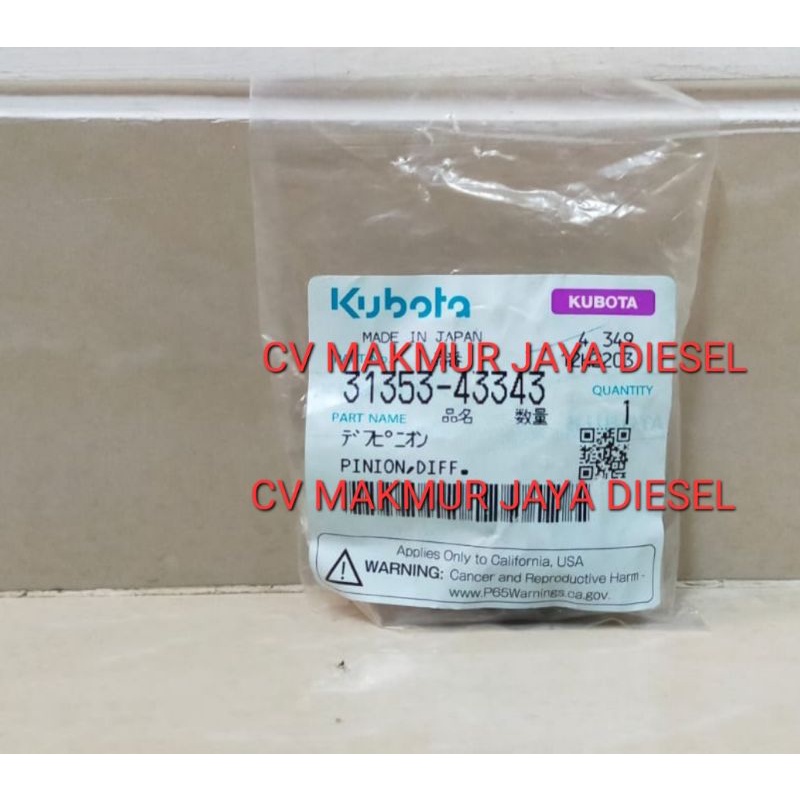 Pinnion Dift MX5000 31353-43343 Kubota