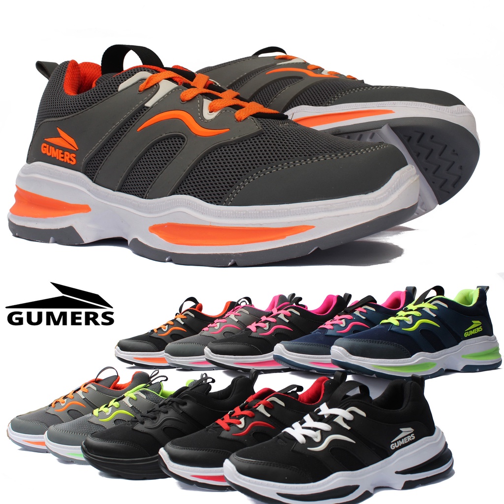SEPATU GUMERS SPORT GRAY, SOL KARET DAN LENTUR, SEPATU PRIA DAN WANITA, SEPATU HITAM, SEPATU HITAM P