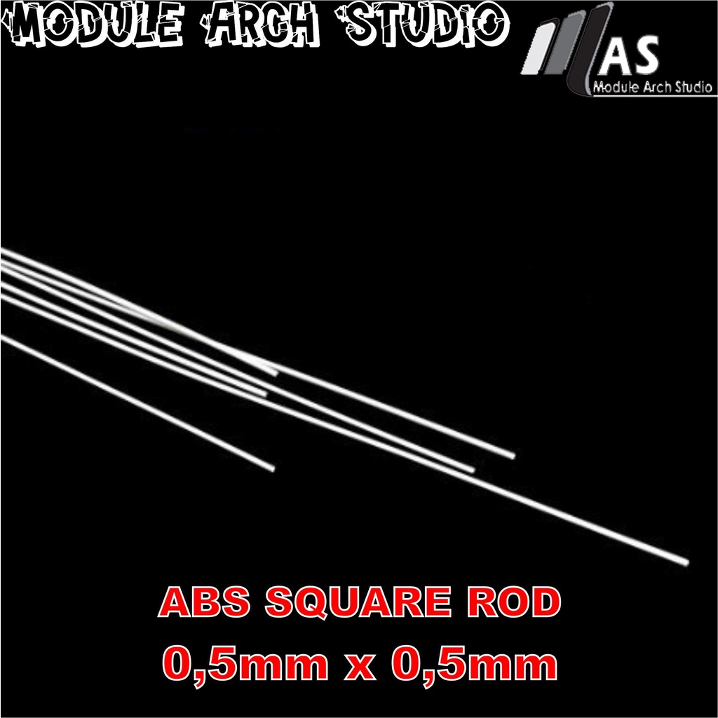 ABS Square Bar - ABS Square Rod - Stick Plastik Padat - Maket Stick