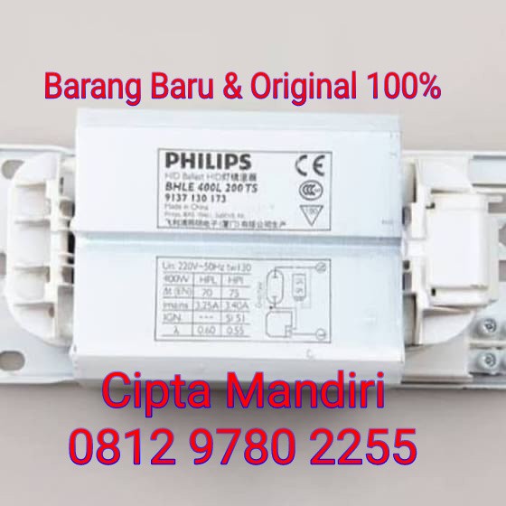 TRAVO BALLAST BHL 400L BHLE 400w 400watt 400 watt Hpit Hpi-t Philips