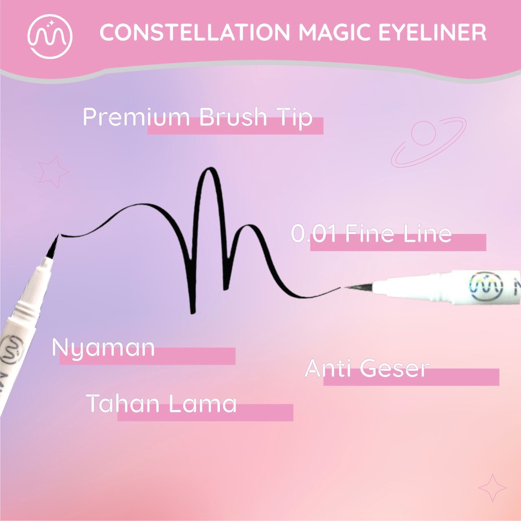 MINIPINK Premium Eyeliner Constellation Magic Brush Korea Waterproof Pensil Long Lasting MP005