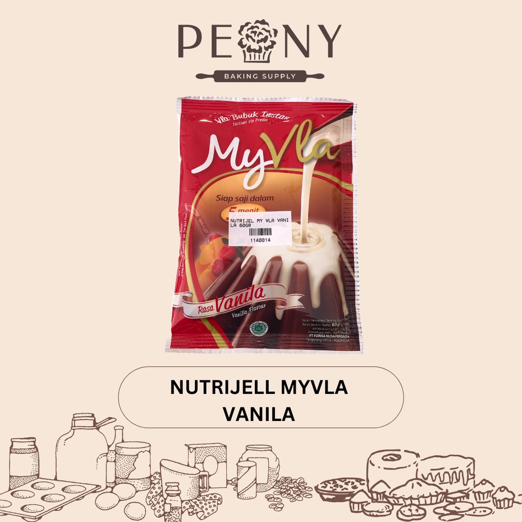 NUTRIJELL MYVLA VANILA (1 SACHET)| GROSIR MIN.6 SACHET (1 BOX)